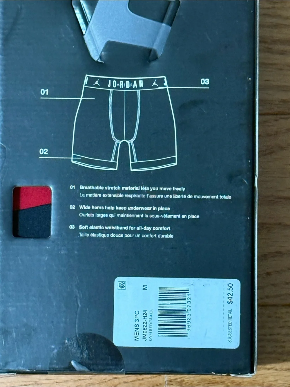 Men’s Jordan Flight Cotton Core Boxer Briefs 3-Pack - Size Medium